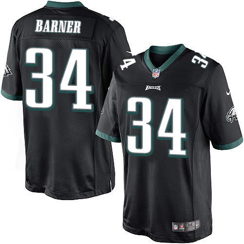 Men's Limited Kenjon Barner Nike Jersey Black Alternate - #34 NFL Philadelphia Eagles